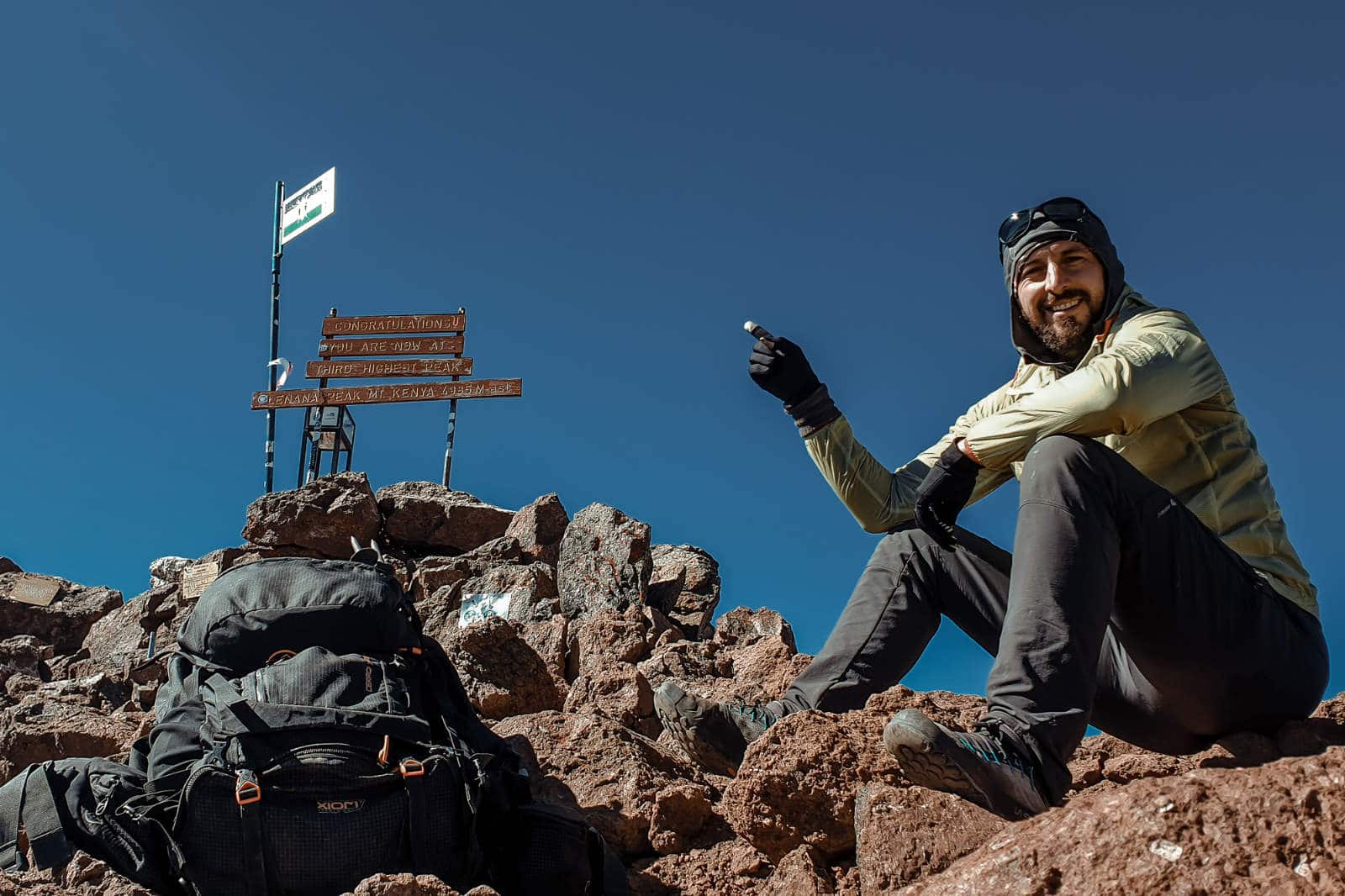 I managed to climb Mt. Kenya by Naro Moru route from gate at 2400 masl to Peak Lenana at 4985 m.a.s.l. - solo, without a guide in two days.