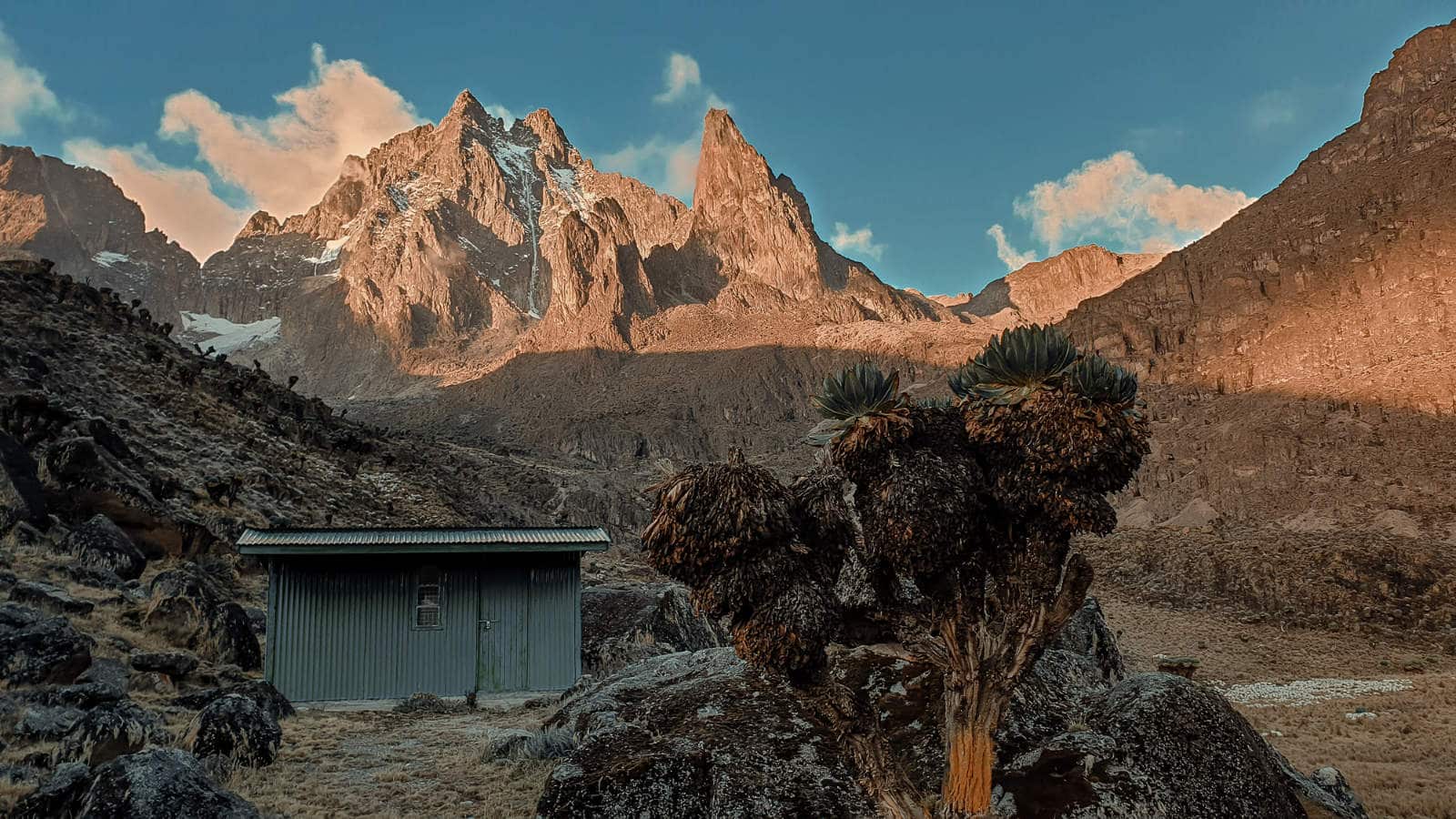 First day on the way from the gate to the MacKinders hut, I met only one other person, a mountain rescue guy, who offered me to stay in this little hut, 600 meters away from MacKinders. That’s where I spent the only night on the mountain. Next day I climbed the peak Lenana and descended all the way back to the gate. 